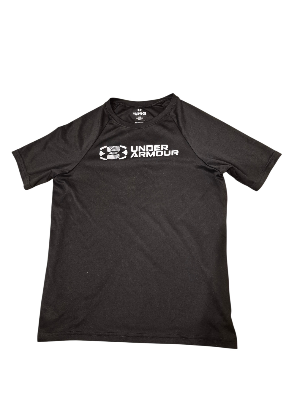 Under Armour Black Short Sleeve Logo Performance Tee for Kids